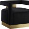 Armani Accent Chair 597 in Black Velvet by Meridian