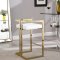 Ezra Counter Stool 913 Set of 2 White Faux Leather by Meridian