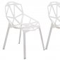 Dalton Set of 4 Indoor/Outdoor Chairs DC20W - White - LeisureMod