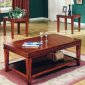 Pine Solid Wood Stylish 3Pc Coffee Table Set w/Nail Head Accents