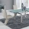 Frosted Glass Top & Beige Modern 88DT Dining Table w/Options