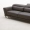 Exos Sofa by Beverly Hills in Elephant Gray Leather w/Options