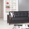 Almira Sofa Bed in Zen Black Leatherette by Casamode w/Options