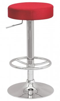 Red & Metal Modern Backless Set of 2 Barstools [CYBA-0327-BS-RED]