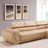 8096 Sectional Sofa in Honey Bonded Leather