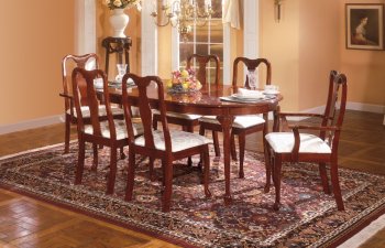 Satin Cherry Finish Queen-Anne Style Traditional Dinette [HLDS-D602]