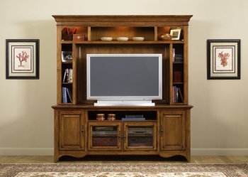 Medium Oak Finish Entertainment Unit [LFTV-140-ENT New Generation]