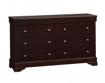 Dark Cappuccino Finish 6 Drawer Contemporary Dresser [LSD-588]