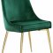 Karina Dining Chair 783 Set of 4 Green Velvet Fabric by Meridian