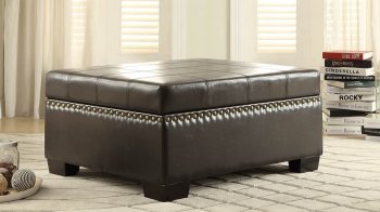 Mendota Storage Cocktail Ottoman 4740DB by Homelegance [HEO-4740DB Mendota]