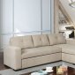 Hakine Sectional Sofa CM6949 in Beige Small Weave Chenille