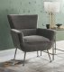 Varik Set of 2 Accent Chairs 59522 in Gray Velvet by Acme