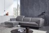 Orchard Sectional Sofa in Gray Leather by Beverly Hills