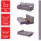 Europa Sofa Bed Convertible in Gray Fabric by Mobista