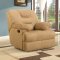 Beige Easy Rider Plush Fabric Modern Reclining Sectional Sofa