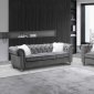 LCL-013 Sofa & Loveseat Set in Gray Velvet