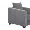 U9196 Sofa & Loveseat Set in Gray Chenille by Global w/Options