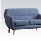 Ngaio 52655 Sofa & Loveseat Set in Blue Linen by Acme w/Options