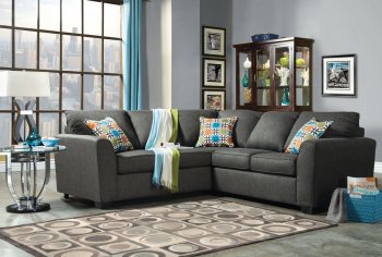 Playa Sectional Sofa SM3035 in Gray Fabric [FASS-SM3035 Playa]