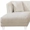 Moda Sectional Sofa 631 in Cream Velvet Fabric by Meridian