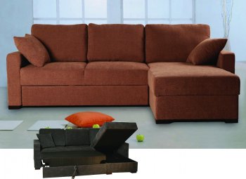 Cocoa or Graphite Fiber Fabric Upholstery Sectional Sofa [BHSS-Incognito]