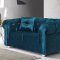 Chesterfield Sofa in Turquise Micro Velvet by Rain w/Options