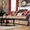 Kinsale SM6309 Sofa in Tan Fabric & Brown Leatherette w/Options