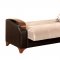 Rosso Sofa Bed in Light Coffee Microfiber by Rain w/Options