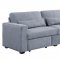 Rogyne Sofa 51895 in Gray Linen Fabric by Acme w/Storage