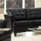 9994BLK Della Sofa by Homelegance in Black Bonded Leather