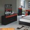 Walnut & Black Ibeza Modern Bedroom w/Optional Casegoods