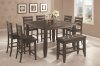 Dark Cappuccino Finish Modern 8Pc Counter Height Dining Set