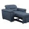 Alfio Sectional Sofa Sleeper Bed 9808BUE in Blue by Homelegance