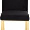 Opal Dining Chair 737 Set of 2 Black Velvet Fabric by Meridian