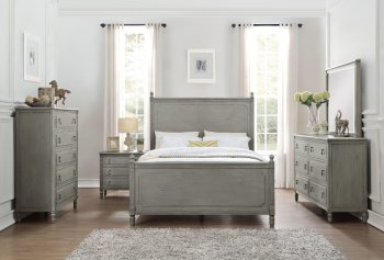 Aviana Bedroom 4Pc Set 1977F-1 in Grey by Homelegance w/Options [HEBS-1977F-Aviana]