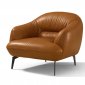 Leonia Chair LV00939 in Cognac Leather by Mi Piace