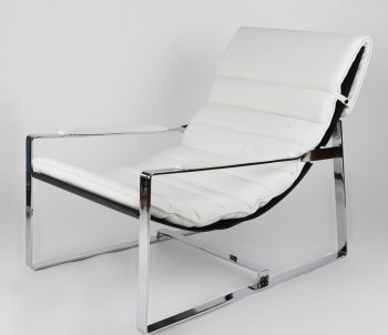 Rita Chair in White Leatherette by Whiteline Imports [WLCC-Rita White]