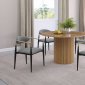 Bradbury Dining Set 5Pc 17350 Natural by Coaster w/Gray Chairs