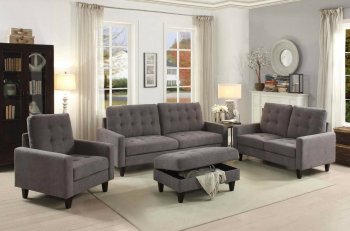 Nate Sofa 50240 in Gray Fabric by Acme w/Options [AMS-50240 Nate]