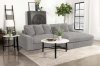 Blaine Sectional Sofa 509900 in Fog Velvet by Coaster