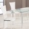 DA818 Dining Set 5Pc w/White Chairs by Global Furniture USA