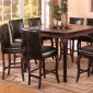 Dark Cherry Counter Height Elegant Table with Lazy Susan