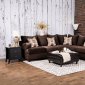 Wessington SM6121 Sectional Sofa in Chocolate Fabric w/Option