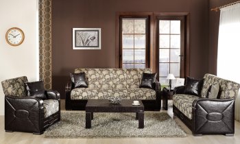 Melani Mustard Two-Tone Living Room Sleeper Sofa w/Storage Unit [IKSB-SHAPE-Melani Mustard]