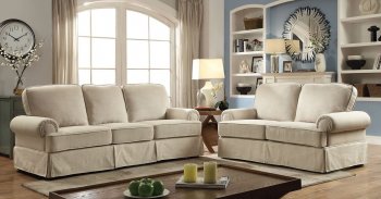 Badalona I Sofa CM6376BG in Beige Linen-Like Fabric w/Options [FAS-CM6376BG-Badalona I Beige]