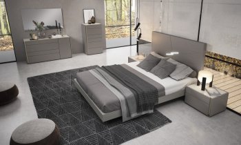 Faro Premium Bedroom in Grey & Light Grey by J&M w/Options [JMBS-Faro Grey]