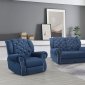 Grace Power Motion Sofa in Dark Blue by Global w/Options