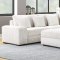 Bella Sectional Sofa in Beige Corduroy Fabric w/Optional Ottoman