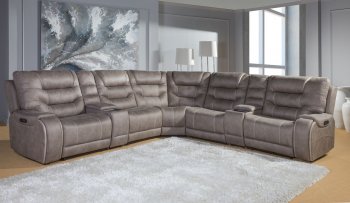 8014 Power Reclining Sectional Sofa in Canyon Gray by Lifestyle [SFLLSS-8014 Canyon Gray]