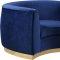 Julian Sofa 620 in Navy Velvet Fabric by Meridian w/Options